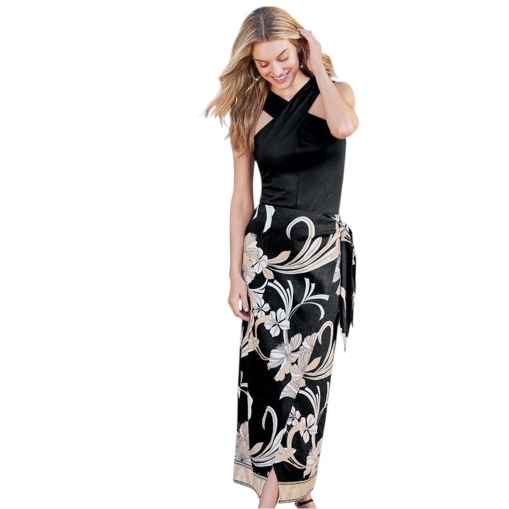 Soft Surroundings Isla Partial Wrap Skirt